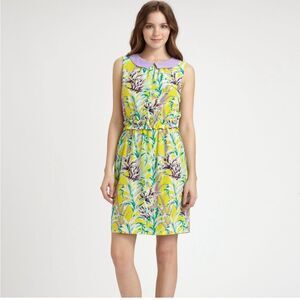 Kate Spade Silk Floral Dress Neal Peter Pan Collar Size 4